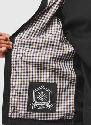 Campania Check Windbreaker Jacket - Black