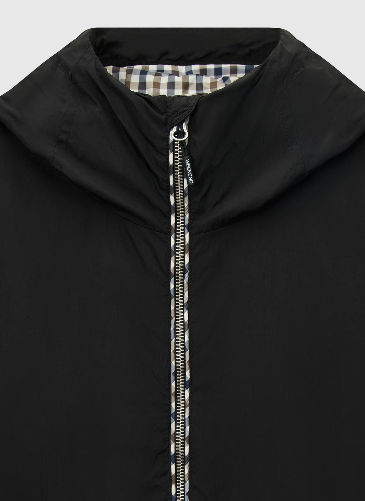 Campania Check Windbreaker Jacket - Black
