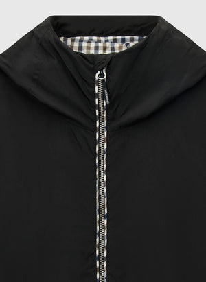 Campania Check Windbreaker Jacket - Black