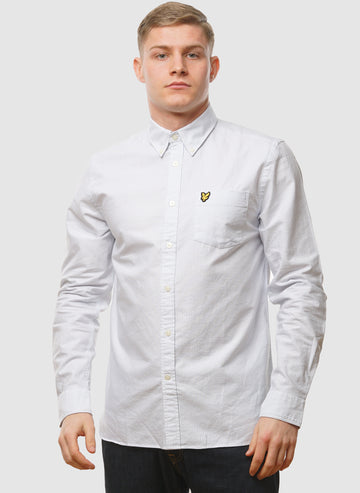 Stripe Oxford Hemd - Light Blue/White