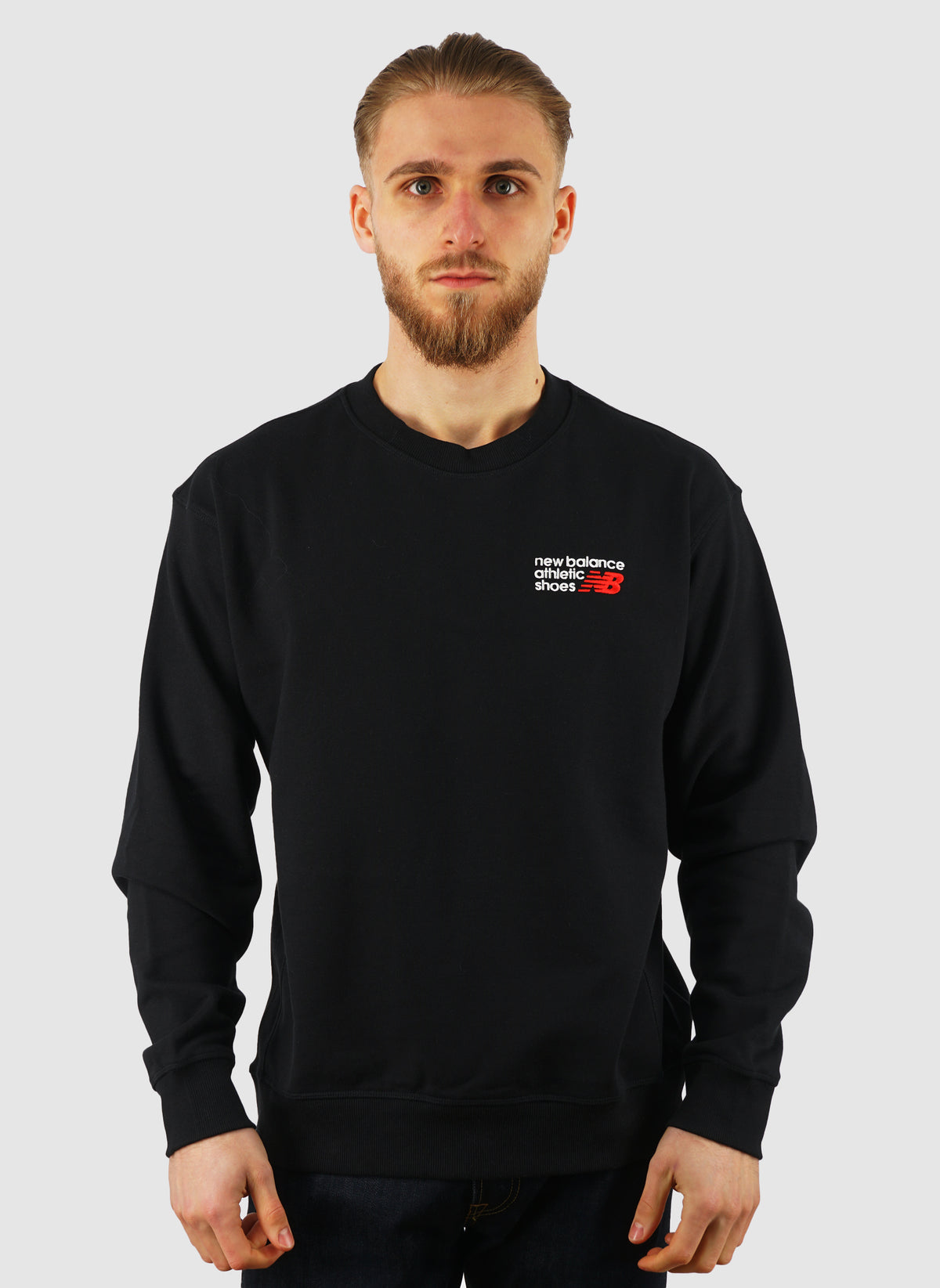 Athletics Premium Logo Crew Sweatshirt - Black