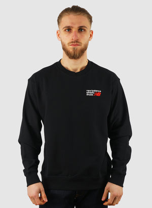 Athletics Premium Logo Crew Sweatshirt - Black