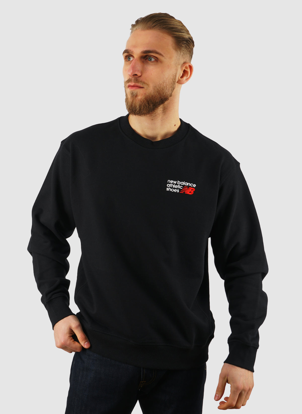 Athletics Premium Logo Crew Sweatshirt - Black