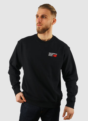 Athletics Premium Logo Crew Sweatshirt - Black