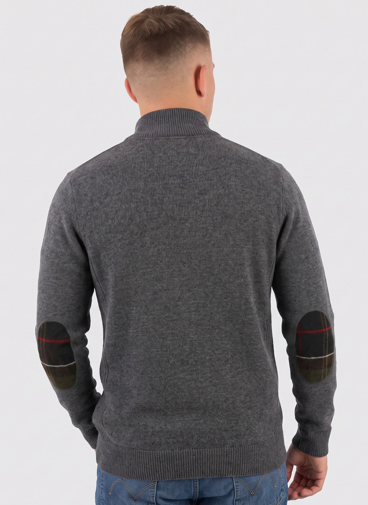 Holden Half Zip Troyer - Mid Grey Marl
