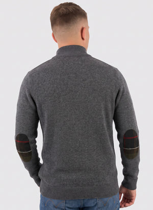 Holden Half Zip Troyer - Mid Grey Marl