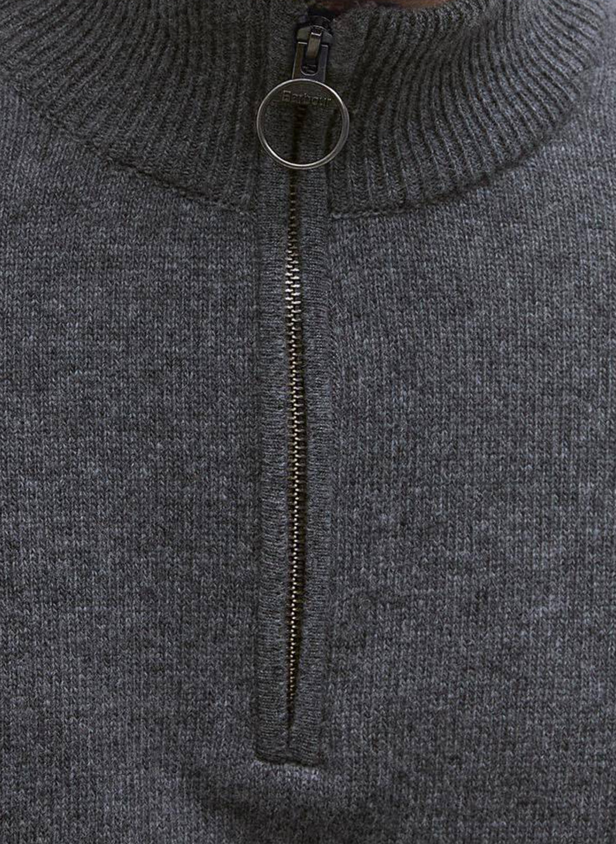 Holden Half Zip Troyer - Mid Grey Marl