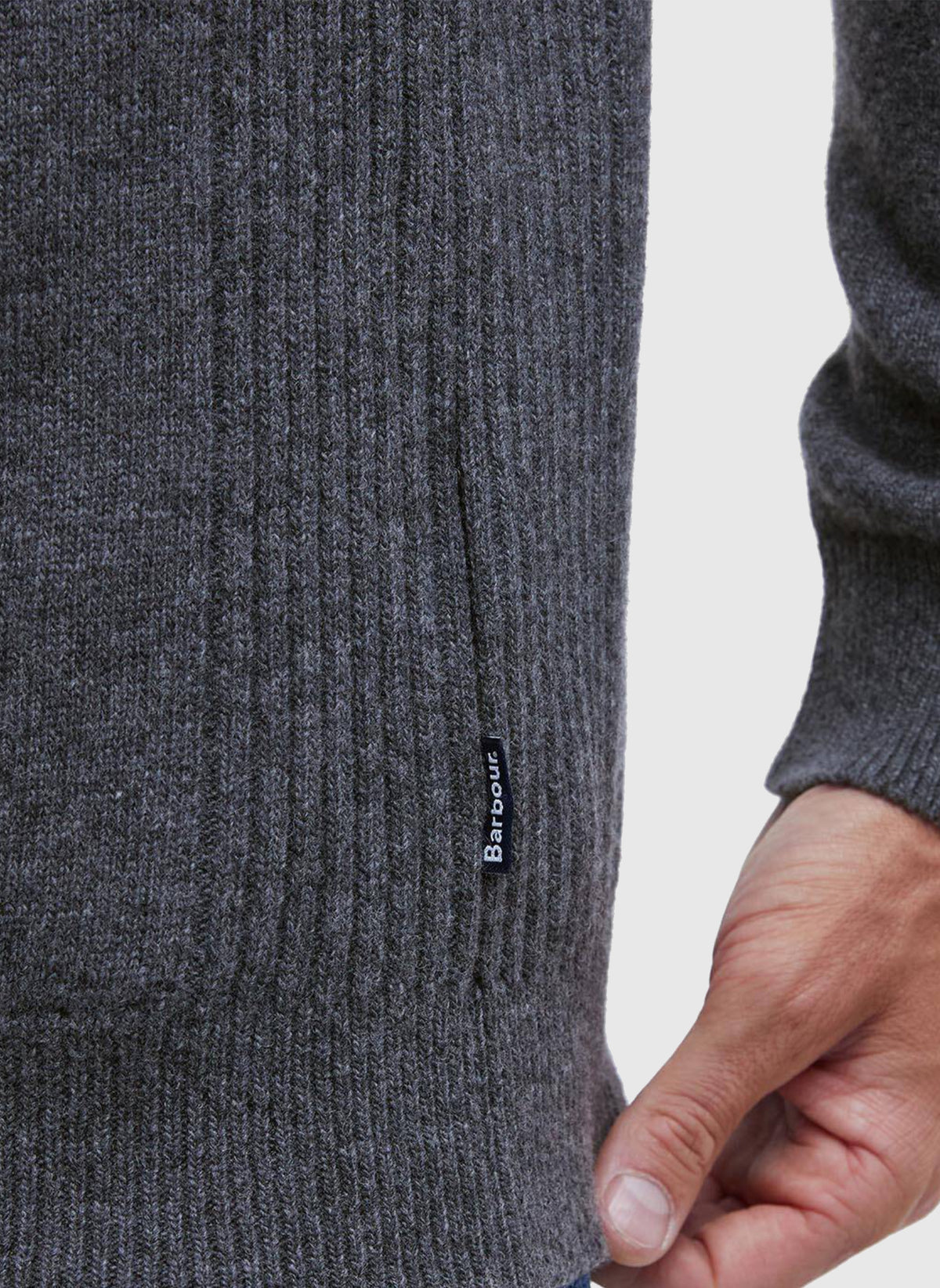 Holden Half Zip Troyer - Mid Grey Marl