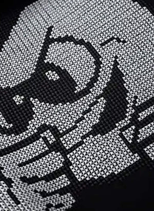 PB Crossstitch Hoodie - Black