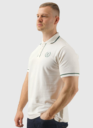 LOTC Poloshirt - White/Evergreen