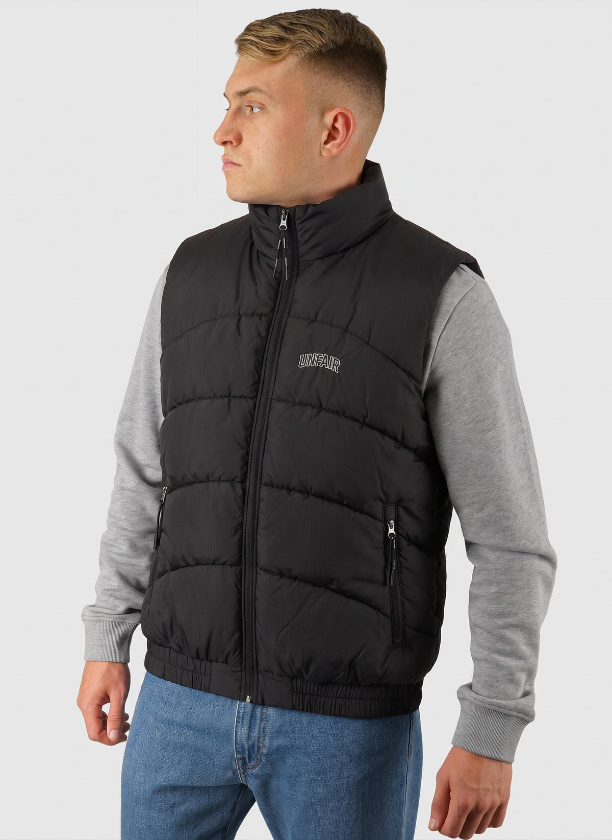 Curved Padded Vest - Black