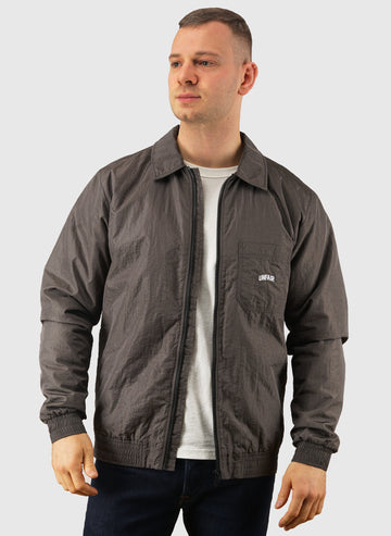 Crushed Nylon Overshirt - Grey