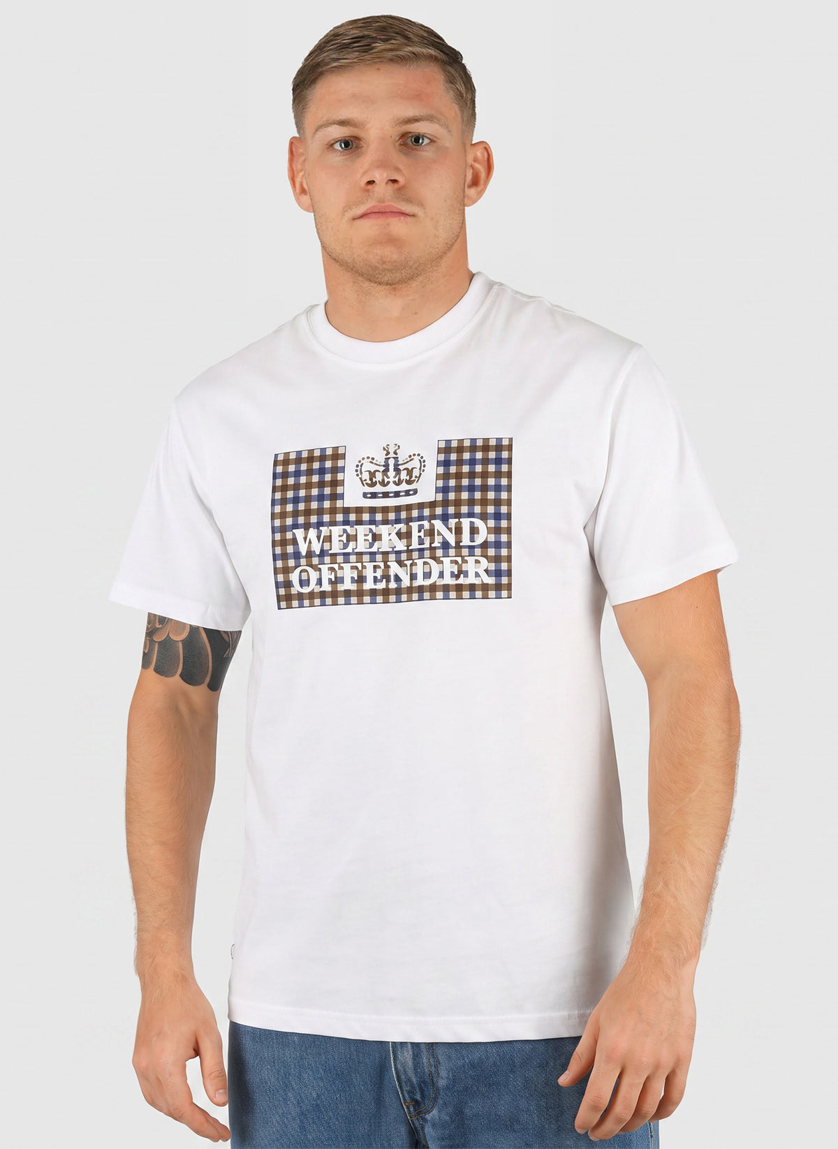 Shevchenko T-Shirt -  White/Mid House Check
