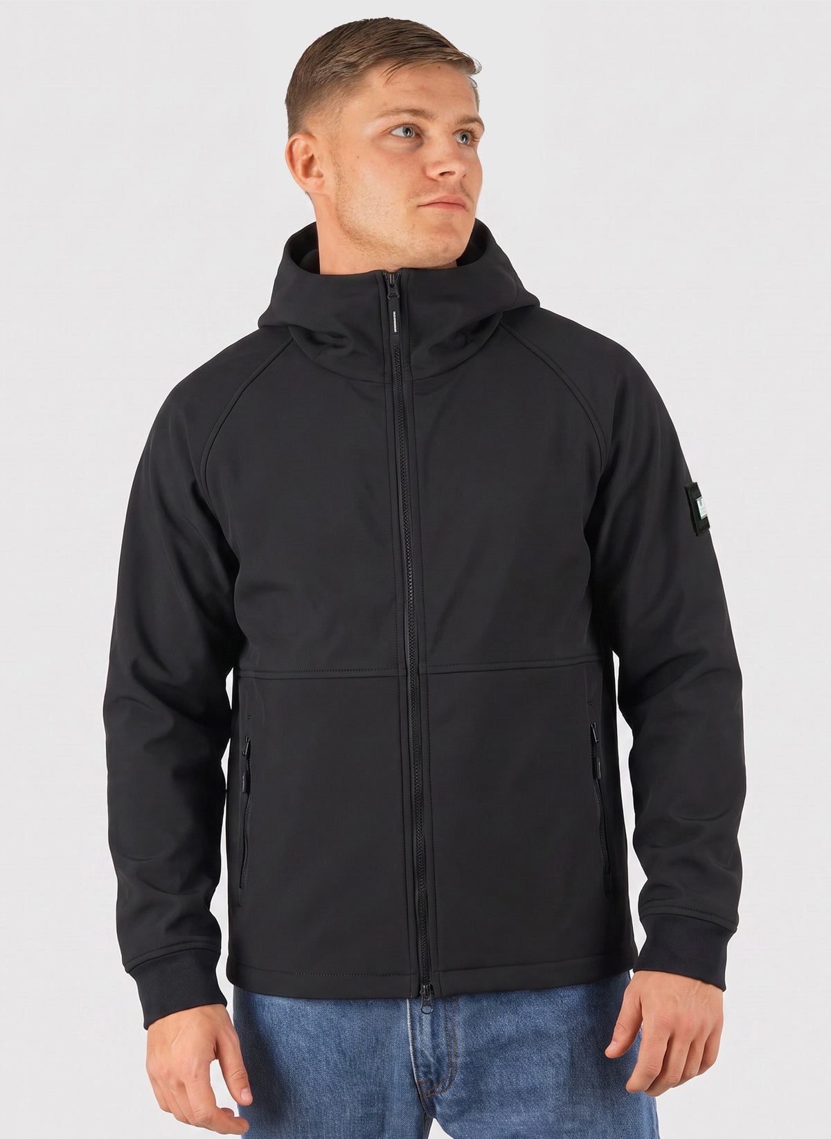 Stipe Softshell Jacket - Black