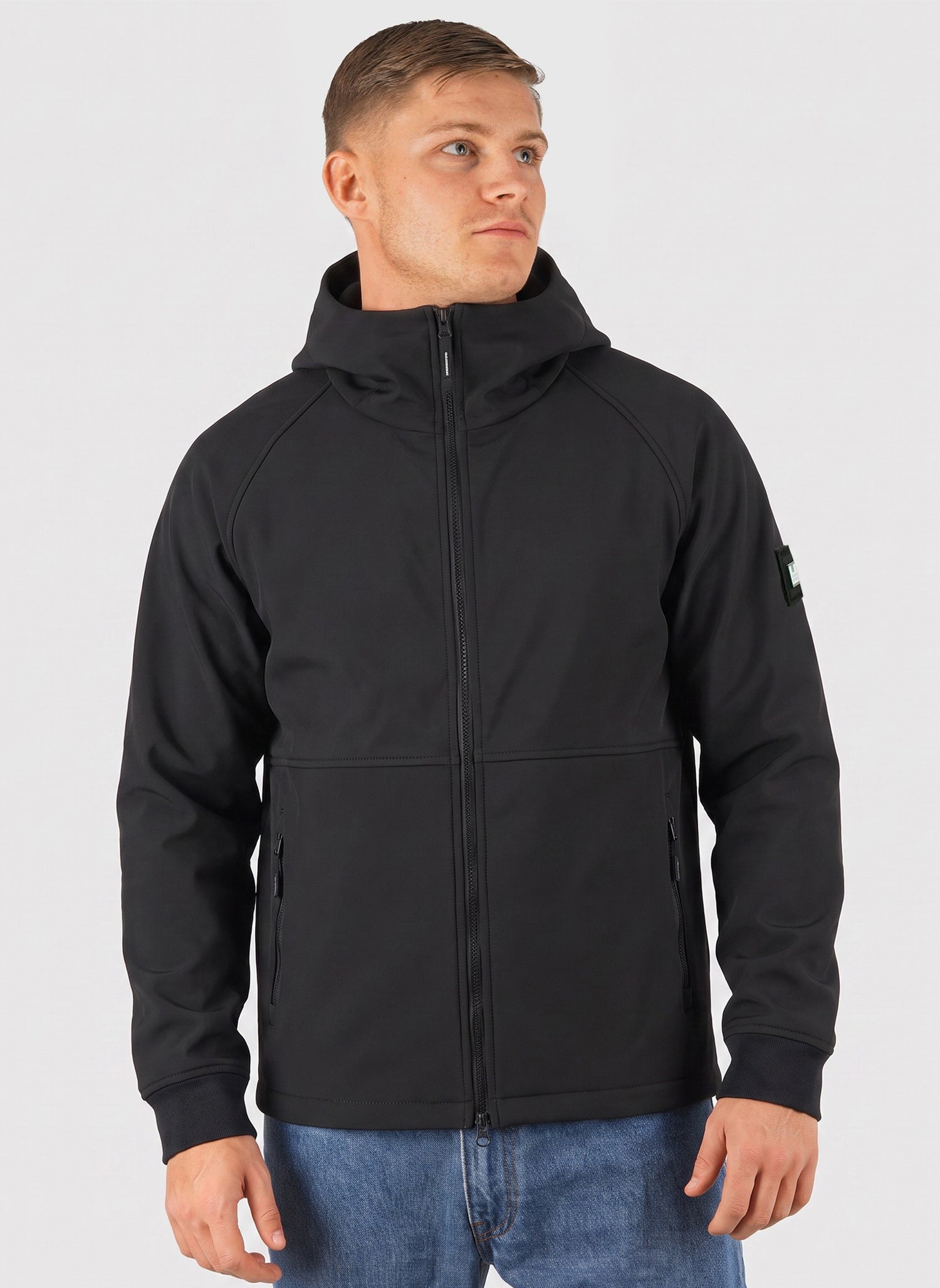 Stipe Softshell Jacket - Black
