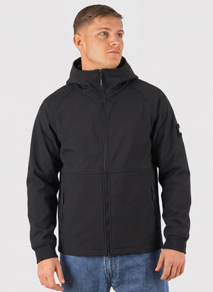 Stipe Softshell Jacket - Black