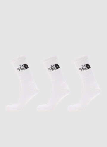 Three Pack Standard Crew Socks - White