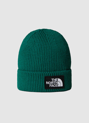 TNF Logo Box Cuffed Beanie - Evergreen