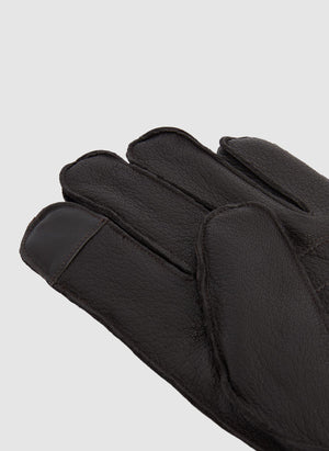Highfield Leather Gloves - Dark Brown
