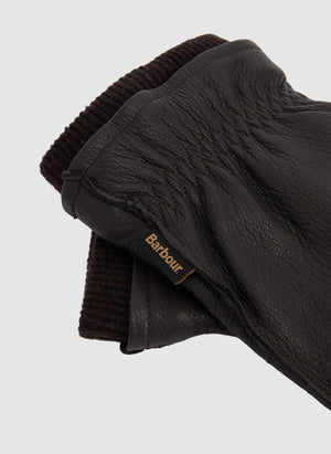 Highfield Leather Gloves - Dark Brown