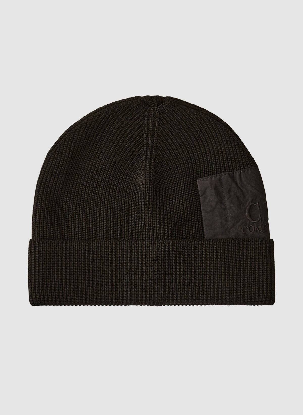 C.P. Merino Logo Beanie - Black