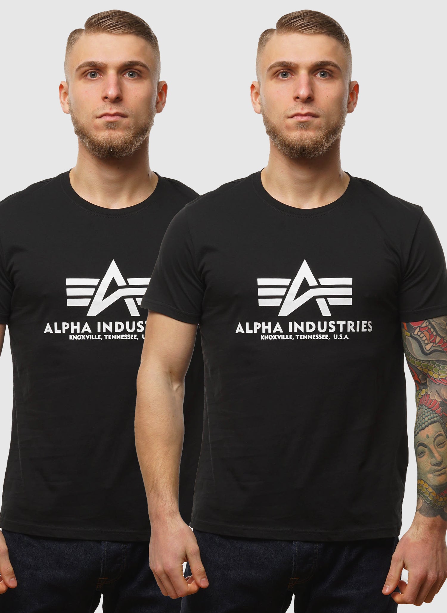 Basic Big Logo T-Shirt 2 Pack - Black