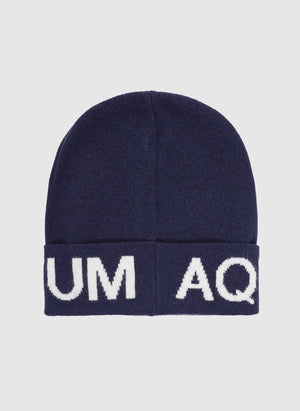 Wool Logo Beanie - Navy