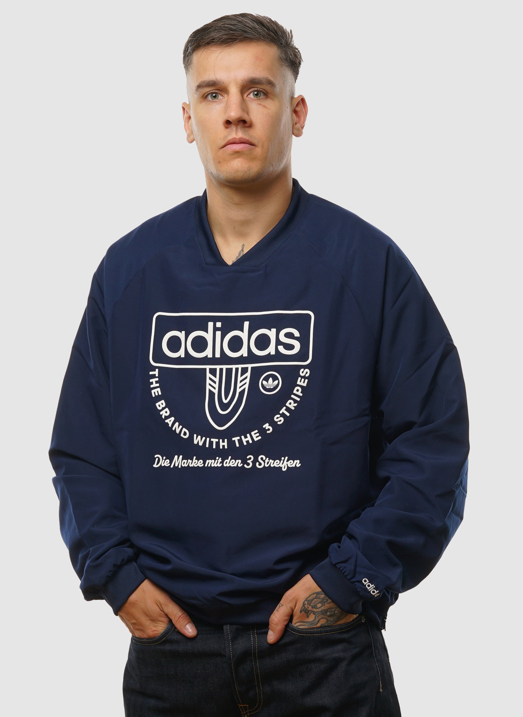 Blue adidas sweatshirt shop