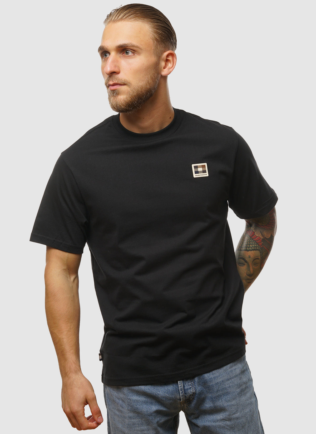 Rubber Patch Logo T-Shirt - Black
