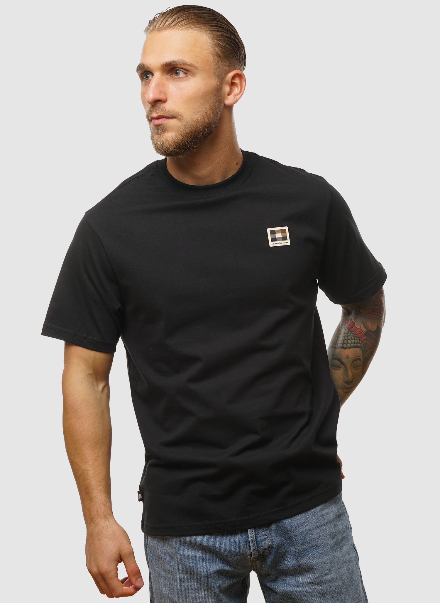 Rubber Patch Logo T-Shirt - Black