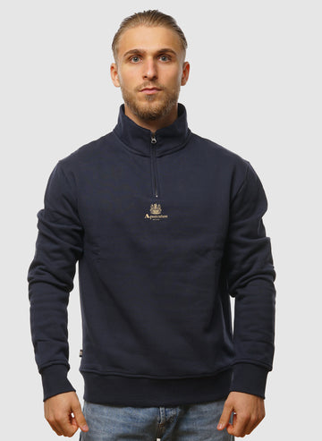 Centered Logo 1/4 Zip Fleece - Navy