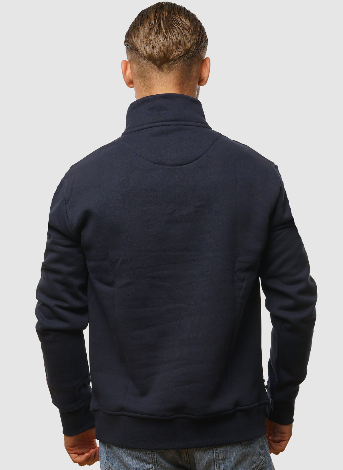Centered Logo 1/4 Zip Fleece - Navy