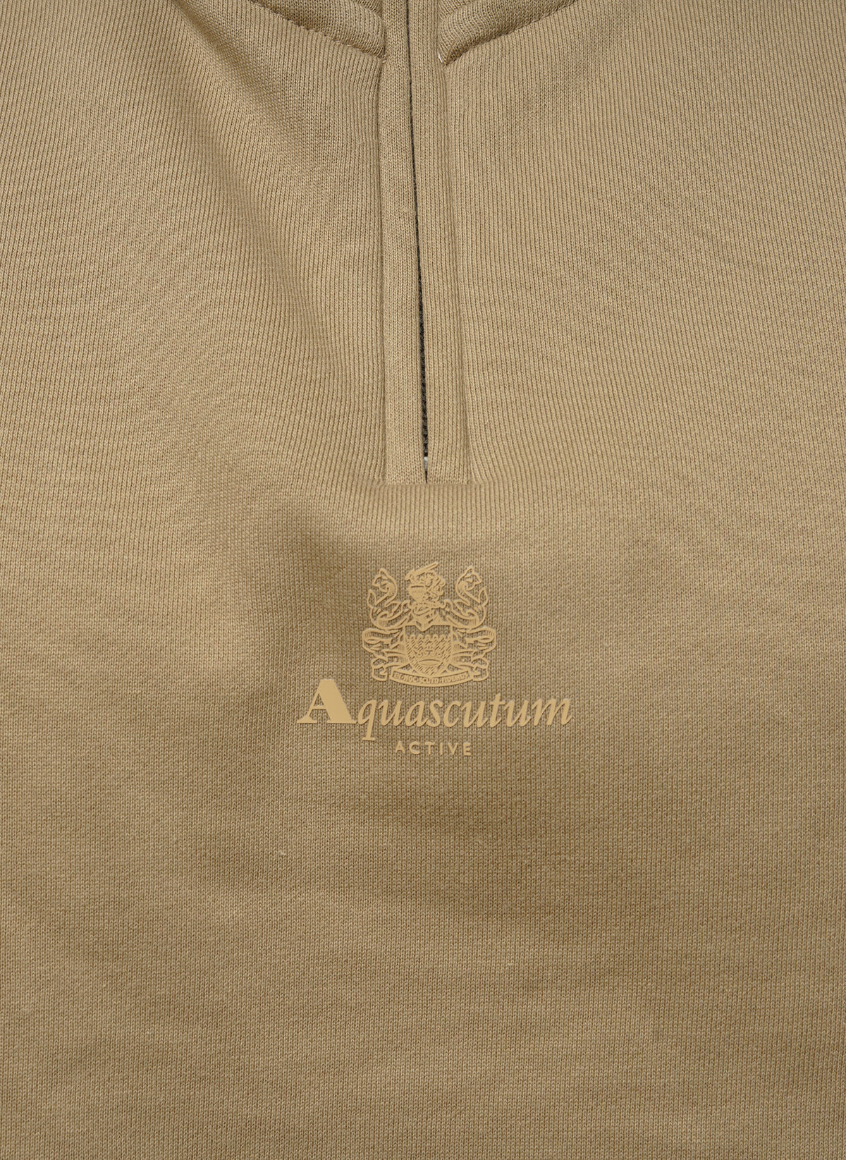 Centered Logo 1/4 Zip Fleece - Khaki