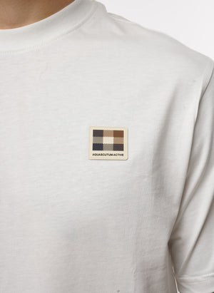 Rubber Patch Logo T-Shirt - Old White