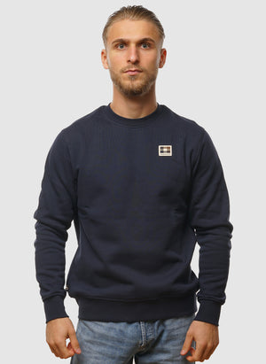 Rubber Patch Crewneck Fleece - Navy