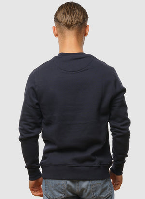 Small Logo Crewneck Fleece - Navy