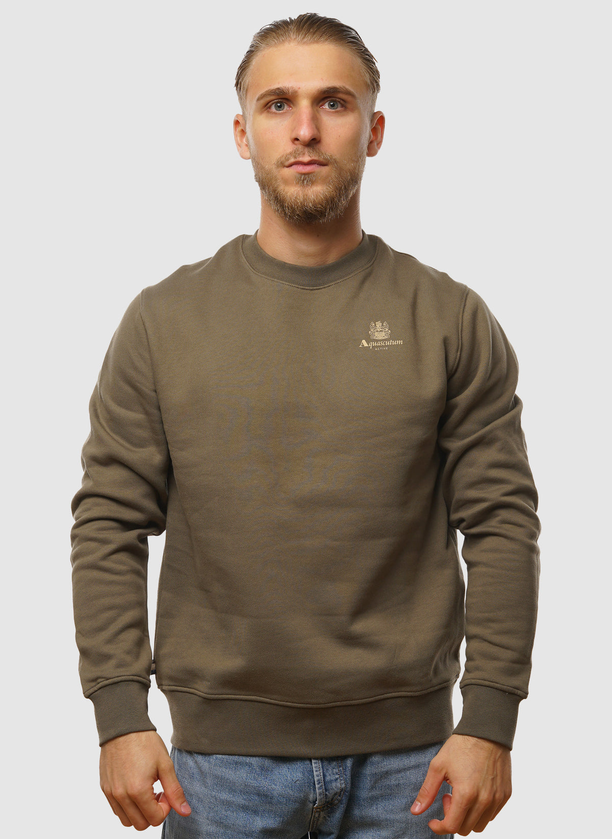 Small Logo Crewneck Fleece - Army Green