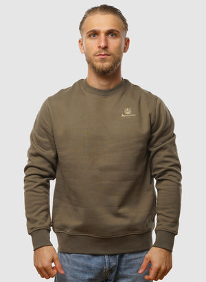 Small Logo Crewneck Fleece - Army Green