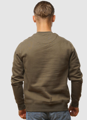 Small Logo Crewneck Fleece - Army Green