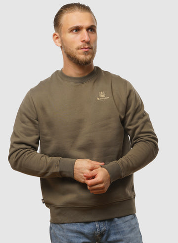 Small Logo Crewneck Fleece - Army Green