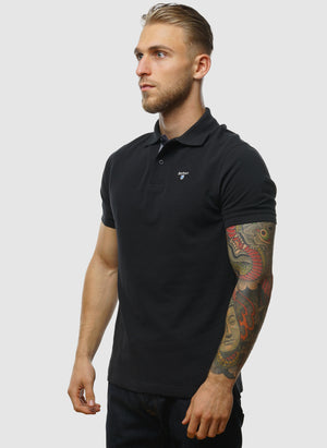 Tartan Pique Poloshirt - Black