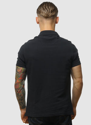 Tartan Pique Poloshirt - Black
