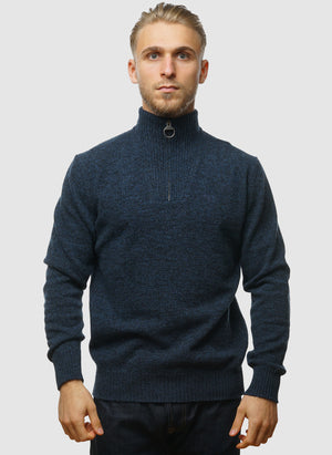 Essentials Wool Half Zip - Navy