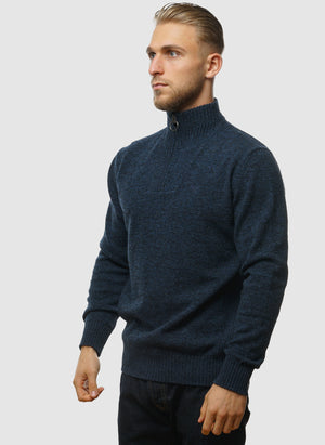 Essentials Wool Half Zip - Navy