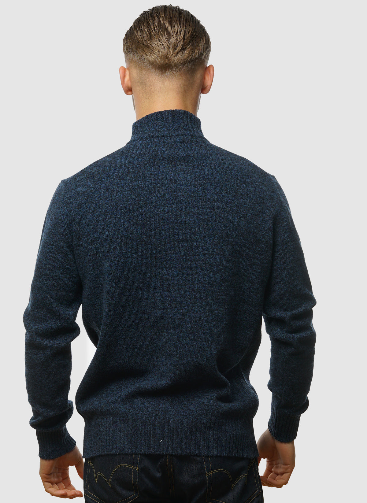 Essentials Wool Half Zip - Navy