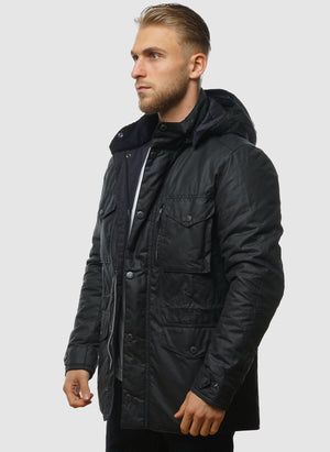Winter Sapper Wax Jacket - Navy