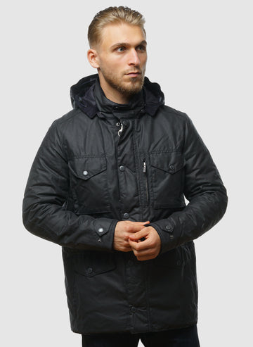 Winter Sapper Wax Jacket - Navy