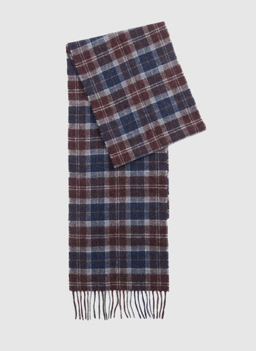 Tartan Lambswool Scarf - Midnight
