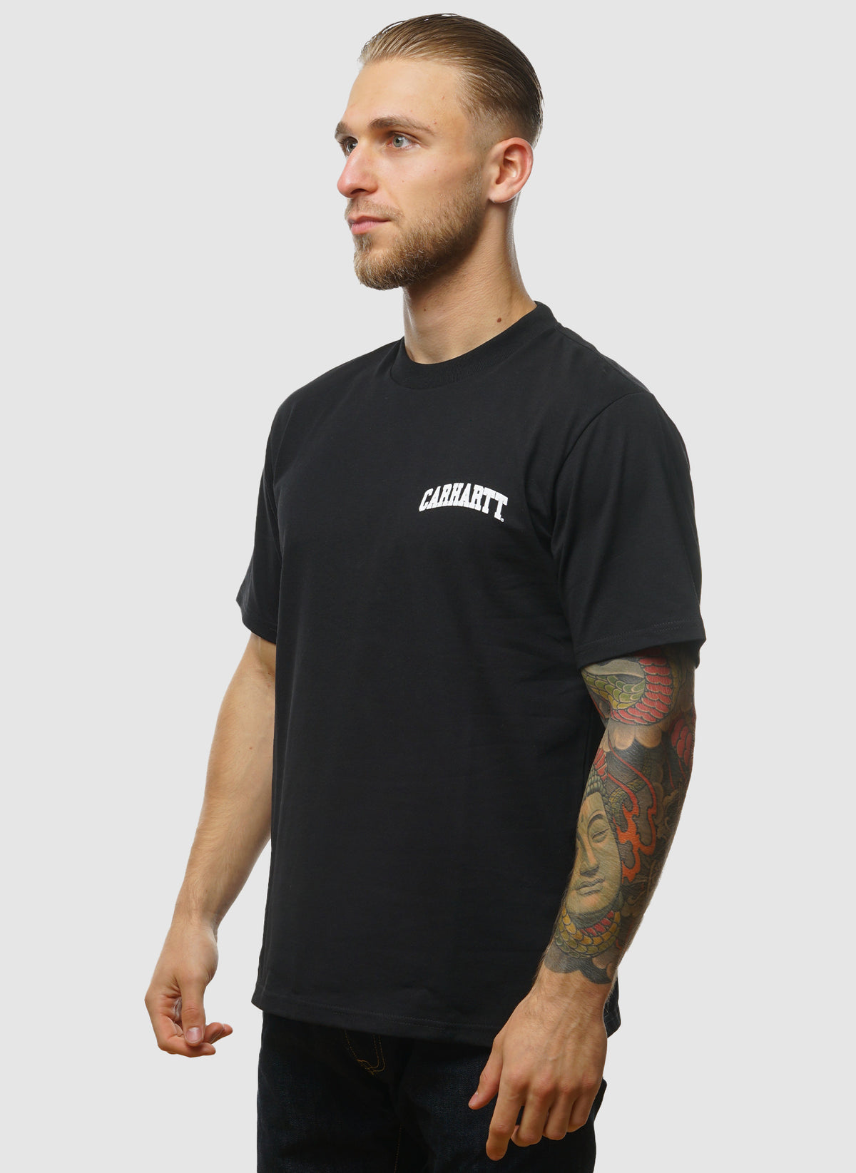 University Script T-Shirt - Black/White