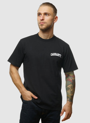 University Script T-Shirt - Black/White